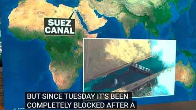 Un fin de semana crítico en las operaciones de rescate en el Canal de Suez. (Imagen: CBS)