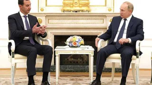 Bashar al Assad y Vladimir Putin en una reunión. (Foto: Wikimedia)